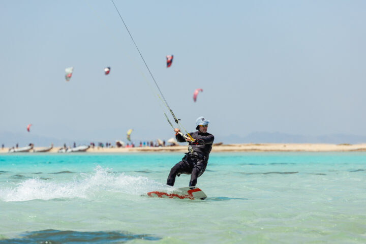 Kiter in the Red Sea