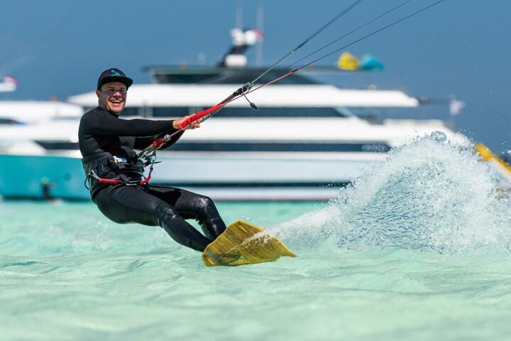 kitesurfer in the red sea