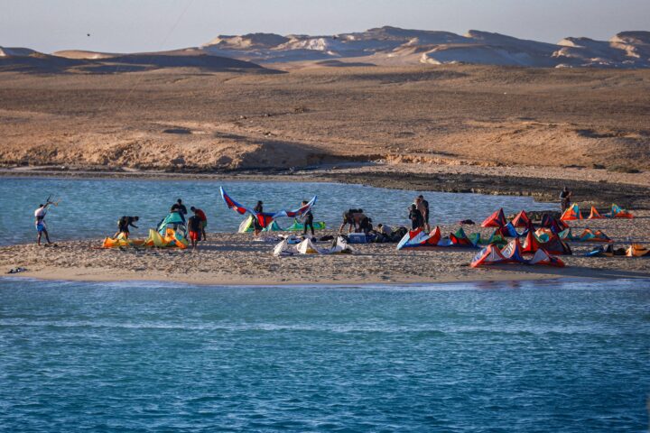 Kitesurfing somewhere