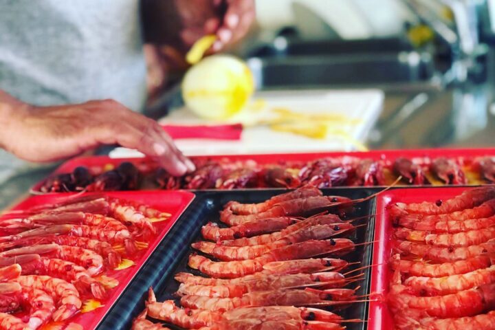 Sail boat Sicily food